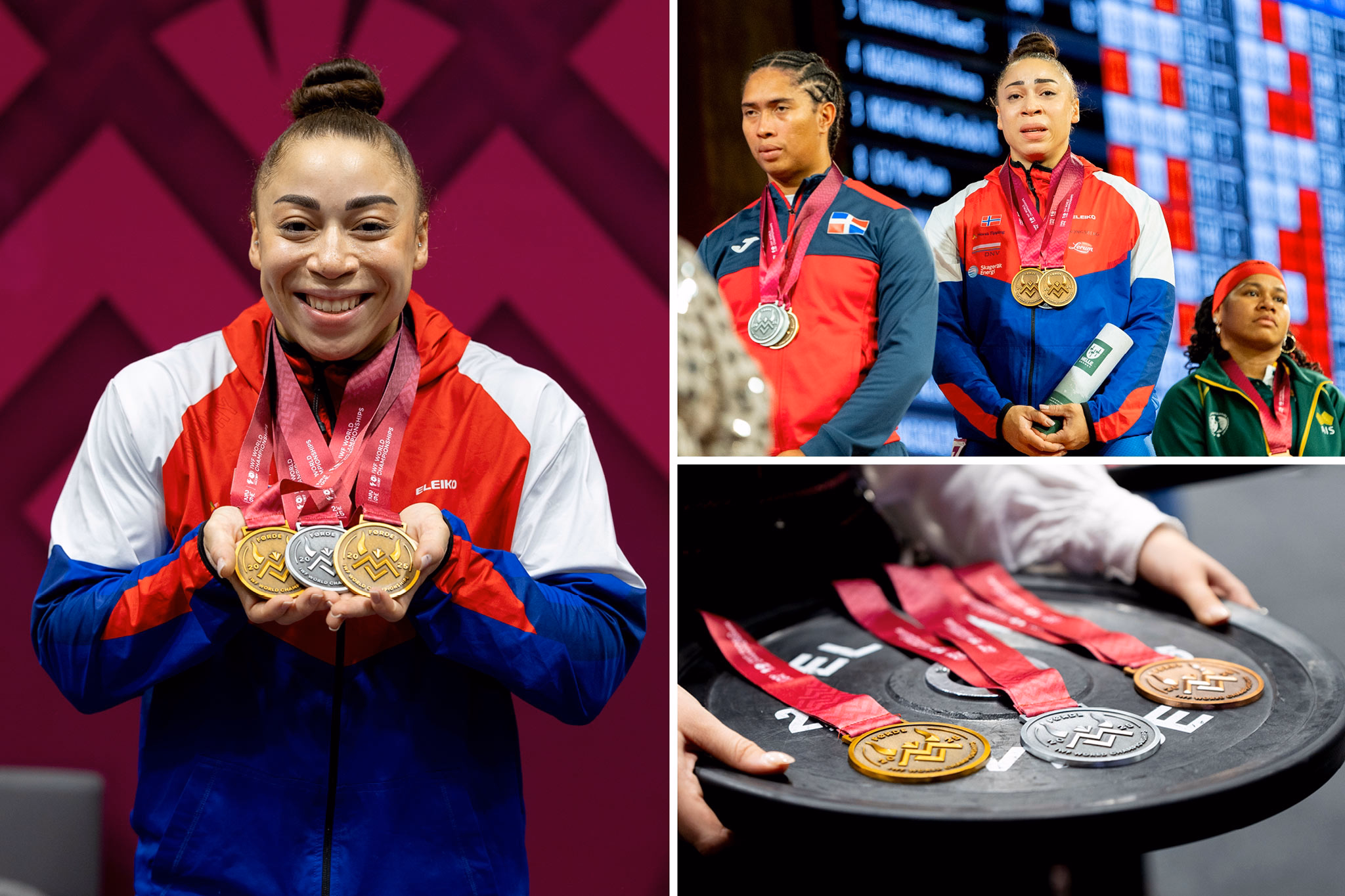 Solfrid Koanda og medaljevinnarar.